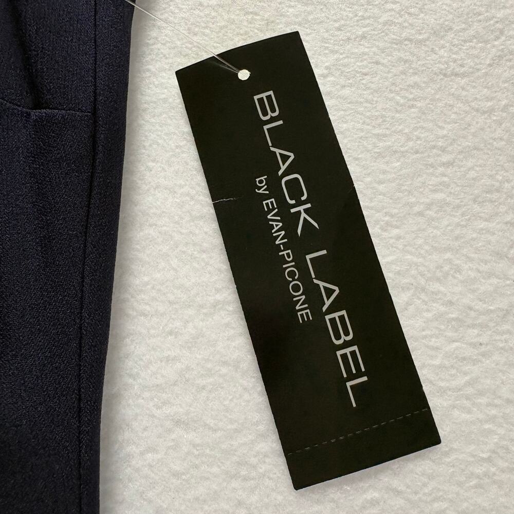 Black Label by Evan-Picone Navy & White Sleeveless Sheath Dress Size 4 Career - Picture 11 of 14